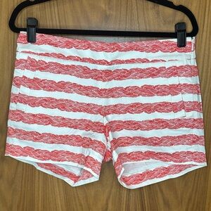 J Crew Nautical Rope Print Shorts - Red & White